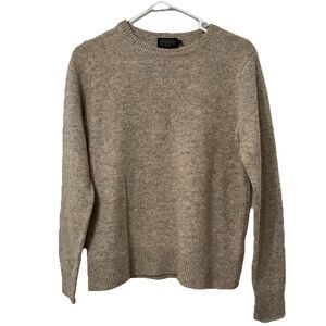 Pendleton Men’s Washable Shetland Wool Sweater Beige Tan Medium